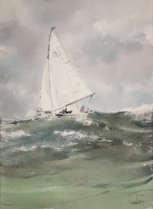 "Brisk wind" watercolor on paper, 38 x 28, 2011