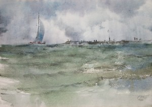 "Fresh wind" watercolor on paper, 43 x 61, 2011