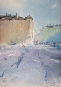 "March" watercolor on paper, 40 x 28, 2011