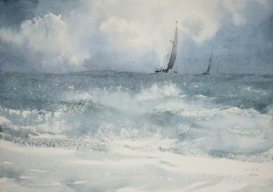 "Northwest wind" watercolor on paper, 43 x 61, 2011