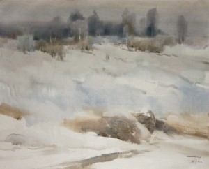 "Spring. Damp day" watercolor on paper, 46 x 57, 2011