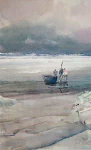 "At a surf edge" watercolor on paper, 34 х 56, 2011