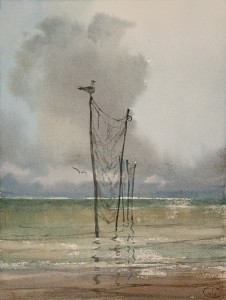 "Fishing nets" watercolor on paper, 41 х 31,. 2011