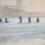 "On the ice" watercolor on paper, 35 x 50, 2012