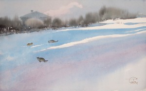 "March" watercolor on paper, 35 x 56, 2012