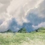 "The thunderstorm getting closer" watercolor on paper, 35 x 45, 2012