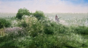 "Flowering" watercolor on paper, 30 x 55, 2012