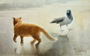 "Neutrality" watercolor on paper, 35 x 57, 2012