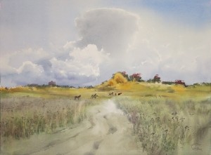 "Above the expanse" watercolor on paper, 76 x 56, 2012