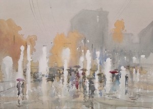 "Twilight" watercolor on paper, 50 x 70, 2012