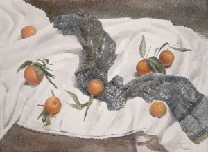 "Tangerine constellation" watercolor on paper, 56 x 76, 2012