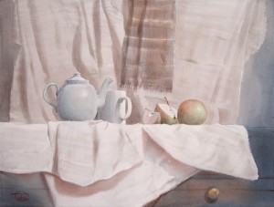 "Winter apples" watercolor on paper, 58 x 76, 2013