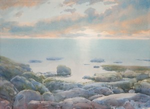 "The Shore" watercolor on paper, 41 x 56, 2013