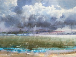 "The rain comes again" watercolor on paper, 57 x 76, 2014