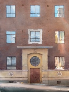 "The windows of the house opposite" watercolor on paper, 23 x 18, 2015
