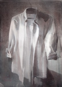 "The white shirt" watercolor on paper, 60 x 42, 2015