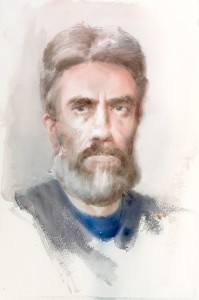 "Self portrait" watercolor on paper, 34 x 51, 2016