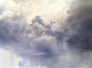 "The soft wings of a thunderstorm"-IV watercolor on paper, 56x76, 2020