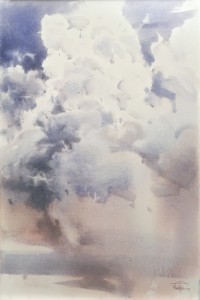 The wind's breath - III. Watercolor on paper. 56 x 38 cm. 2022