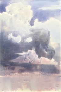 The wind's breath - IV. Watercolor on paper. 56 x 38 cm. 2022