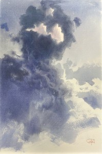 The wind's breath - VI. Watercolor on paper. 56 x 38 cm. 2022