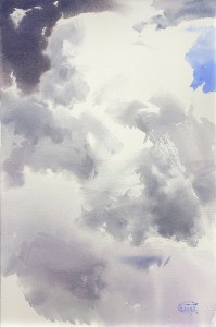 The wind's breath - VIII. Watercolor on paper. 56 x 38 cm. 2023