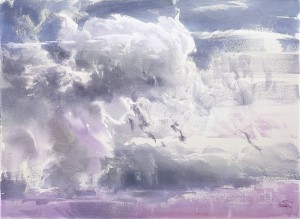 Heavenly Scapes. Series III. Opus XXIII-VI. Watercolor on paper. 56 x 76 cm. 2023