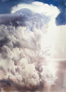 Heavenly Scapes. Series III. Opus XXIII-X. Watercolor on paper. 76 x 56 cm. 2023