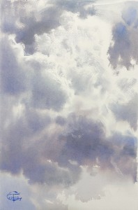 The wind's breath - II. Watercolor on paper. 57 x 38 cm. 2022