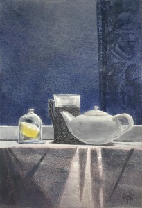 A taste of insomnia - III. Watercolor on paper. 56 x 38 cm. 2024