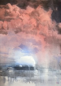 A dream. Watercolor on paper. 76 x 56 cm. 2024